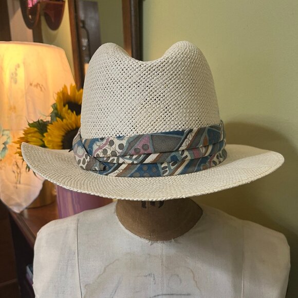 Vintage Chi Chi for Bollman Collection Straw Golf Hat - Picture 1 of 8